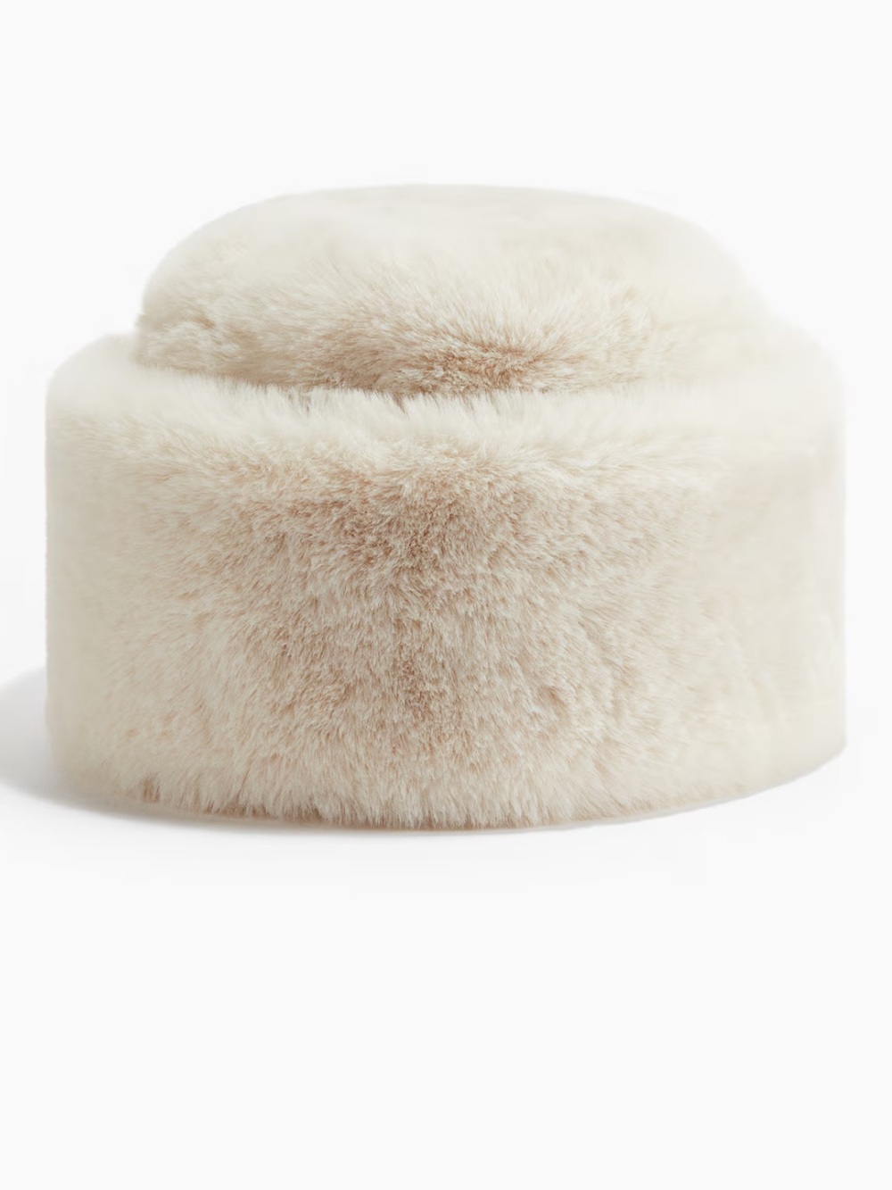 H&M Faux Fur Hat - Cream